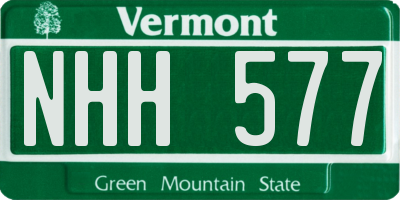 VT license plate NHH577
