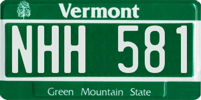 VT license plate NHH581
