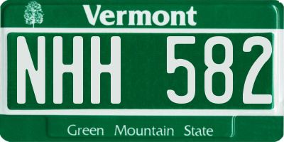 VT license plate NHH582