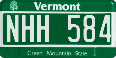VT license plate NHH584