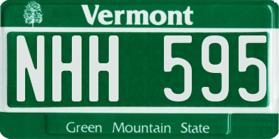 VT license plate NHH595
