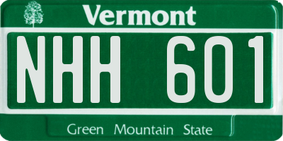 VT license plate NHH601