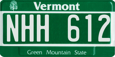VT license plate NHH612