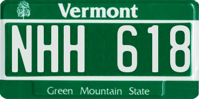 VT license plate NHH618