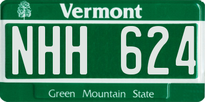 VT license plate NHH624
