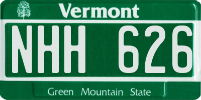 VT license plate NHH626
