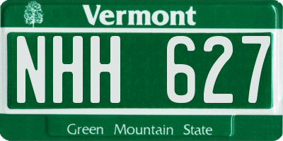 VT license plate NHH627