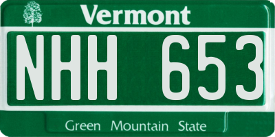VT license plate NHH653