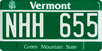 VT license plate NHH655