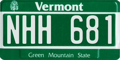 VT license plate NHH681