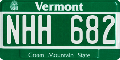 VT license plate NHH682