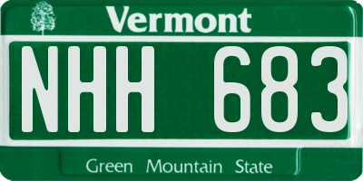 VT license plate NHH683