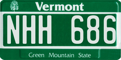 VT license plate NHH686