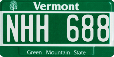 VT license plate NHH688