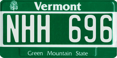 VT license plate NHH696
