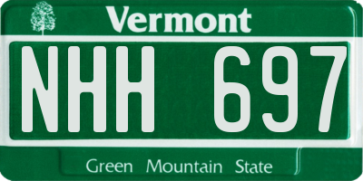 VT license plate NHH697