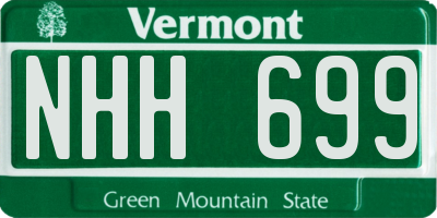 VT license plate NHH699