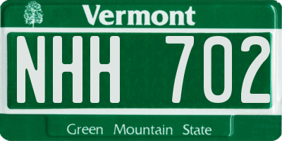 VT license plate NHH702