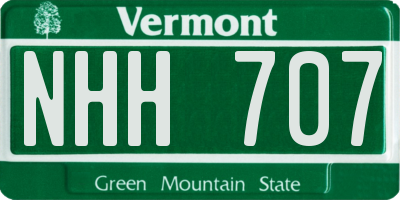 VT license plate NHH707