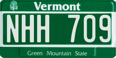 VT license plate NHH709