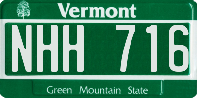 VT license plate NHH716