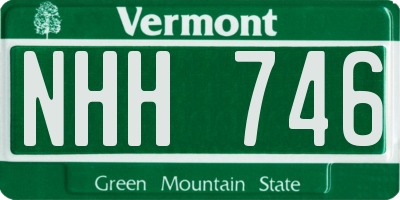 VT license plate NHH746
