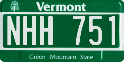 VT license plate NHH751