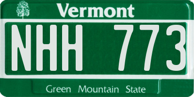 VT license plate NHH773