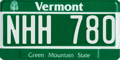 VT license plate NHH780