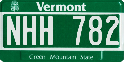 VT license plate NHH782