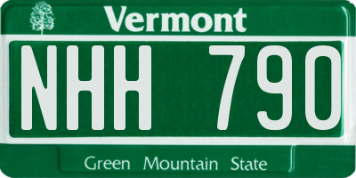 VT license plate NHH790