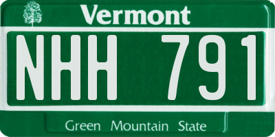 VT license plate NHH791