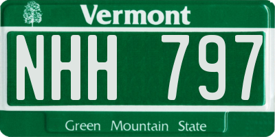 VT license plate NHH797