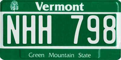 VT license plate NHH798