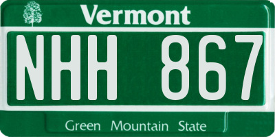 VT license plate NHH867
