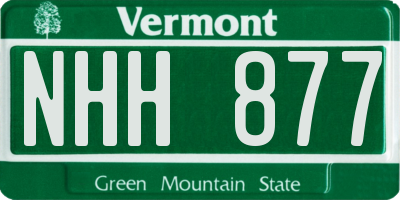 VT license plate NHH877
