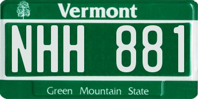 VT license plate NHH881