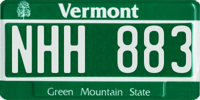 VT license plate NHH883