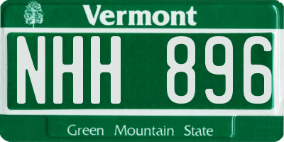 VT license plate NHH896