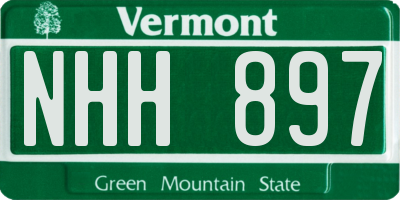 VT license plate NHH897