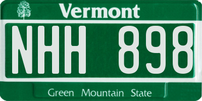 VT license plate NHH898
