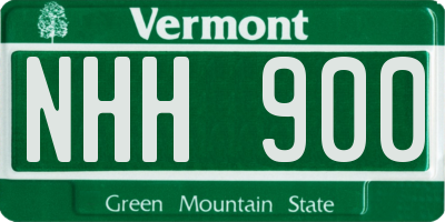 VT license plate NHH900