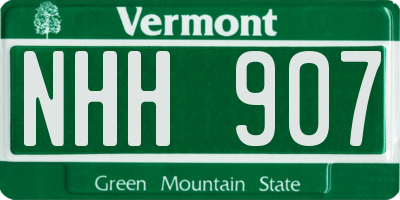 VT license plate NHH907