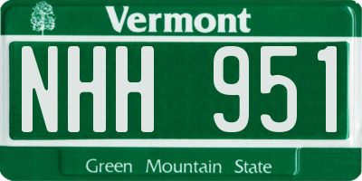 VT license plate NHH951