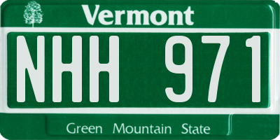 VT license plate NHH971