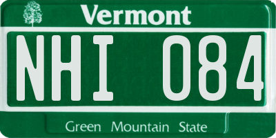 VT license plate NHI084