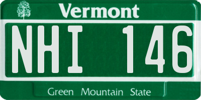 VT license plate NHI146