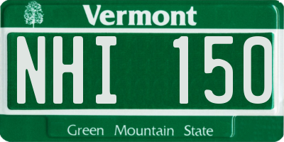 VT license plate NHI150
