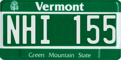 VT license plate NHI155