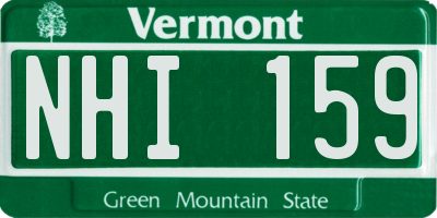 VT license plate NHI159